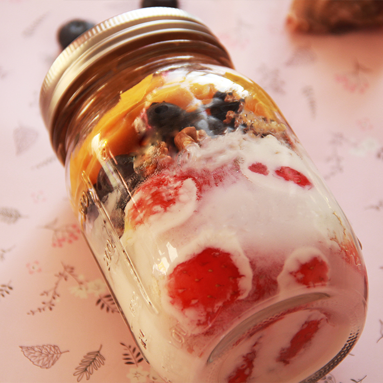 500Ml Glass Mason Jar Jam Canning Jar With Metal Lid