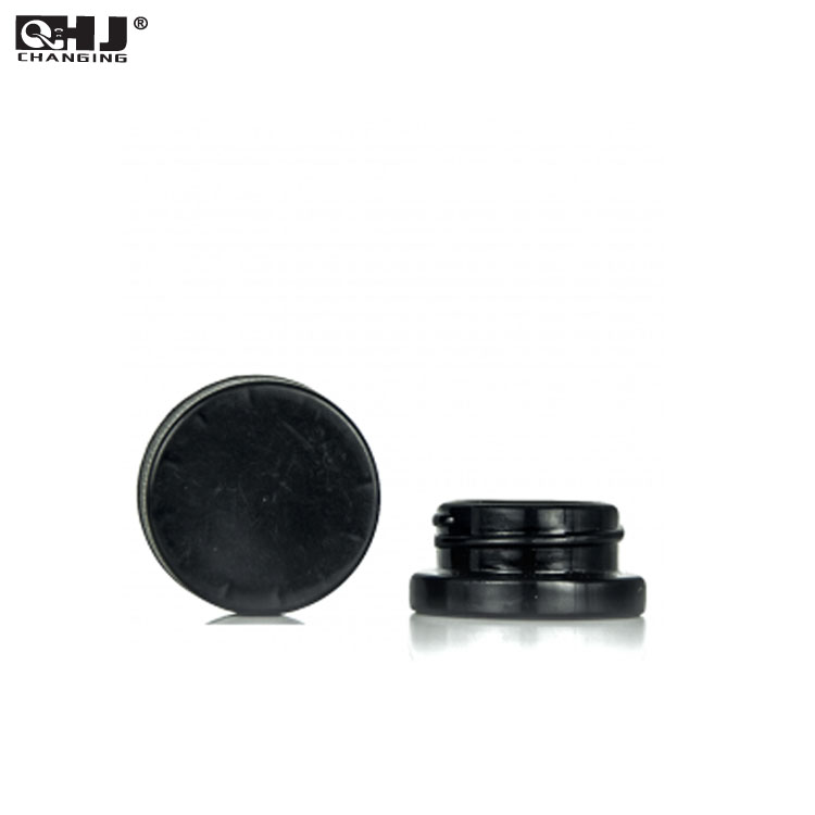 500Pcs/Lot 5ML Black Glass Jar Food Grade Non-Stick Dab Jars Wax Container Child Proof Dry Herb Concentrate Bottle