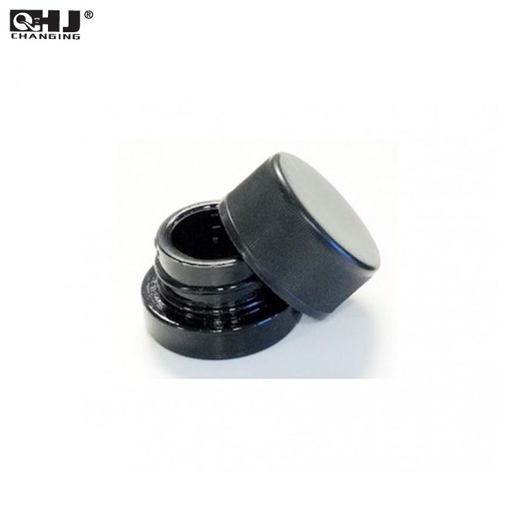 500Pcs/Lot 5ML Black Glass Jar Food Grade Non-Stick Dab Jars Wax Container Child Proof Dry Herb Concentrate Bottle