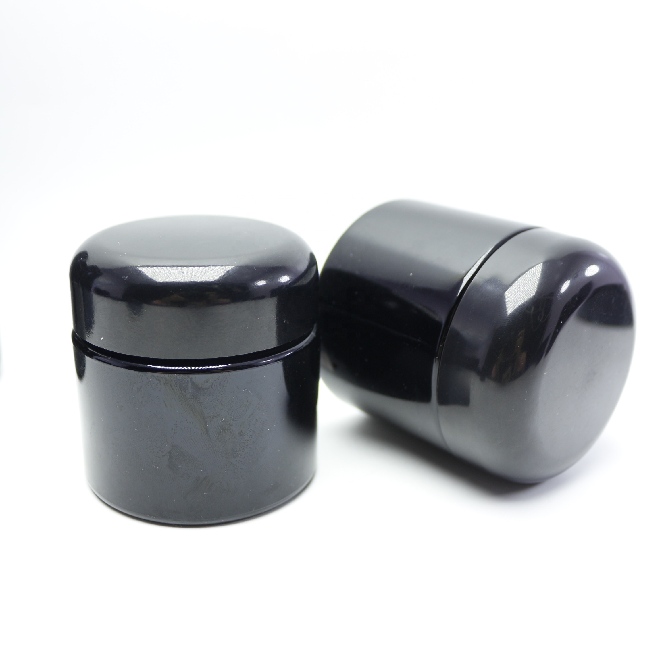 500g 500ml large black uv dark violet glass jar with lid for cosmetic dry herb saffron VJ-24N