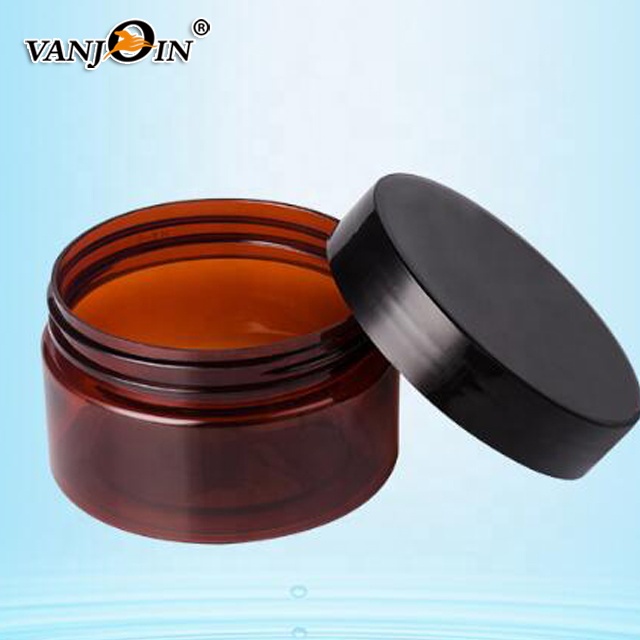 500g Amber Pet Plastic Cosmetic Shampoo Cream Packaging Jar