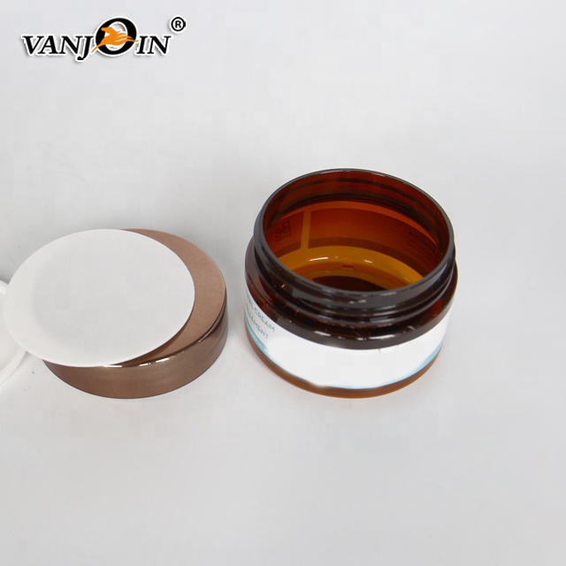 500g Amber Pet Plastic Cosmetic Shampoo Cream Packaging Jar