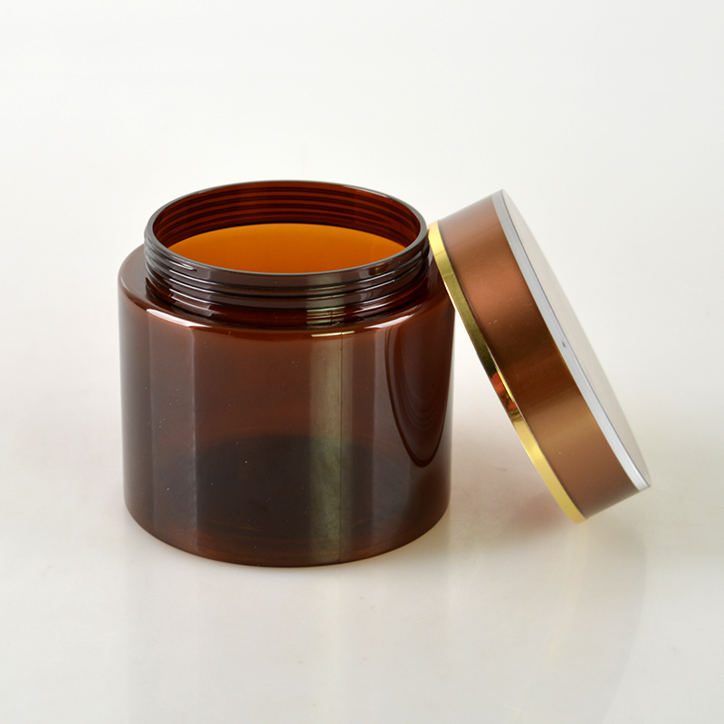 500g Large capacity thick wall PET plastic cosmetic cream jar