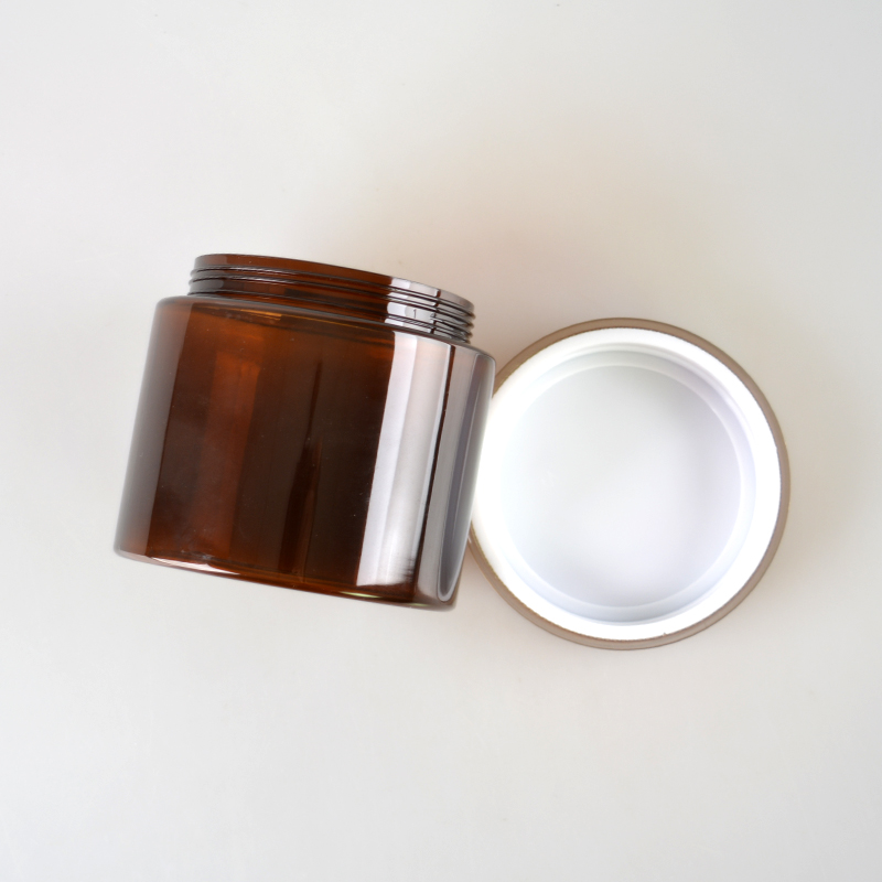 500g Large capacity thick wall PET plastic cosmetic cream jar