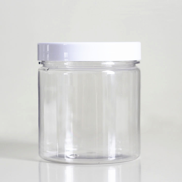 500g PET Straight Sided Plastic Cosmetic Jars