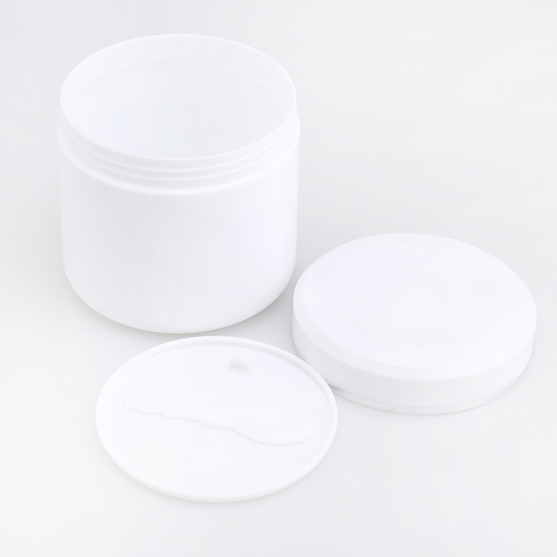 500g PP plastic white cosmetic cream jar