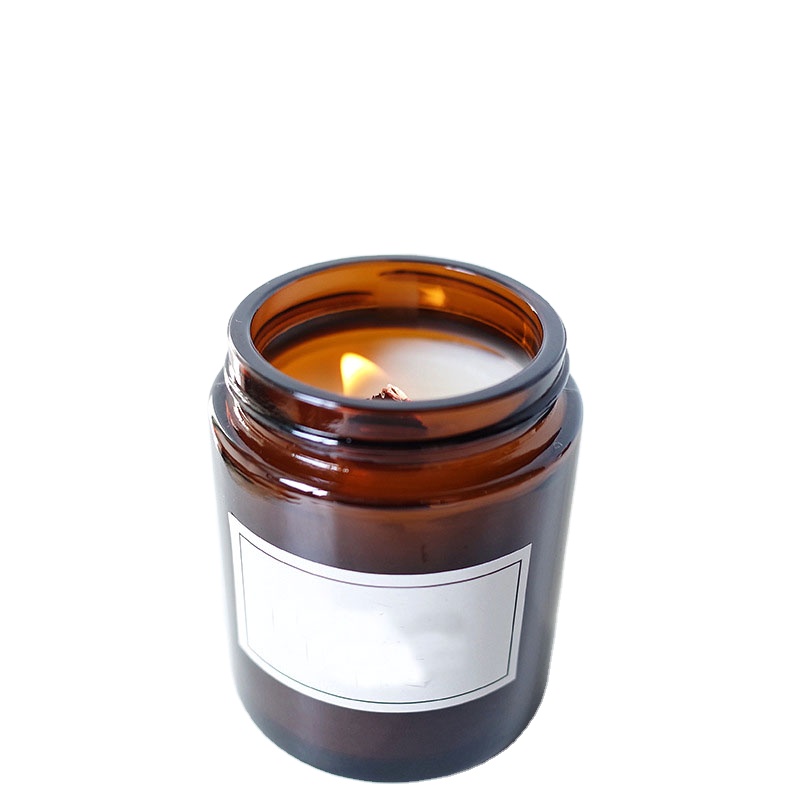 500g empty amber glass jar scented candle amber candle jars with lids