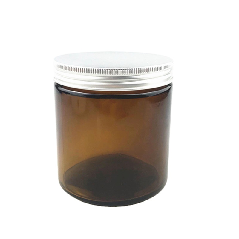 500g empty amber glass jar scented candle amber candle jars with lids