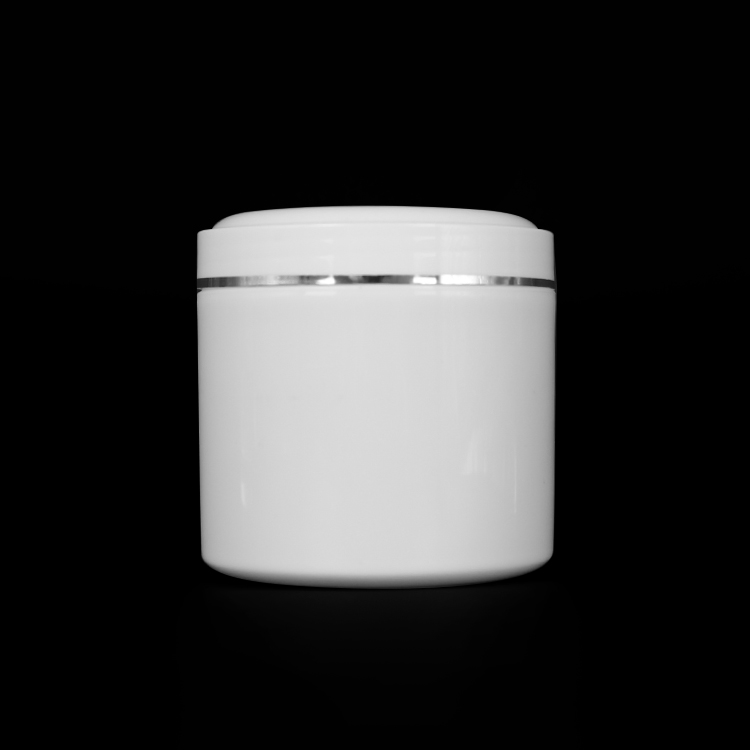 500g plastic round Cosmetic packing mask jar with plastic spoon