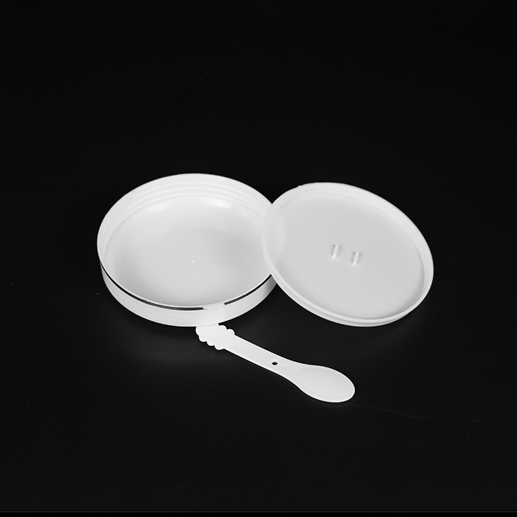 500g plastic round Cosmetic packing mask jar with plastic spoon