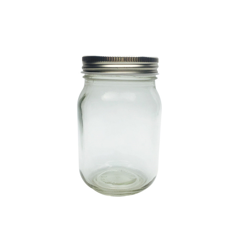 500ml 0.5liter clear canning food honey glass mason jar with screw cap