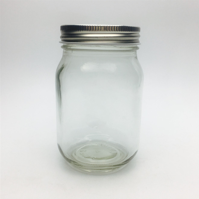 500ml 0.5liter clear canning food honey glass mason jar with screw cap