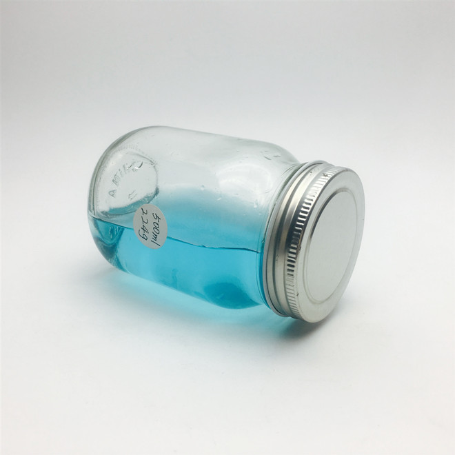 500ml 0.5liter clear canning food honey glass mason jar with screw cap