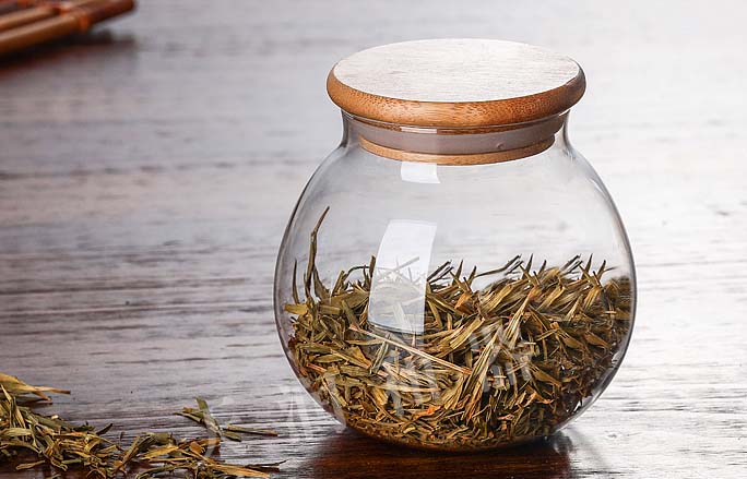 500ml 1000ml 1800ml 3 Kinds Factory Direct Sale Clear Glass Jar With Cork/Bamboo Lids For Kitchen Spice Pantry Organization