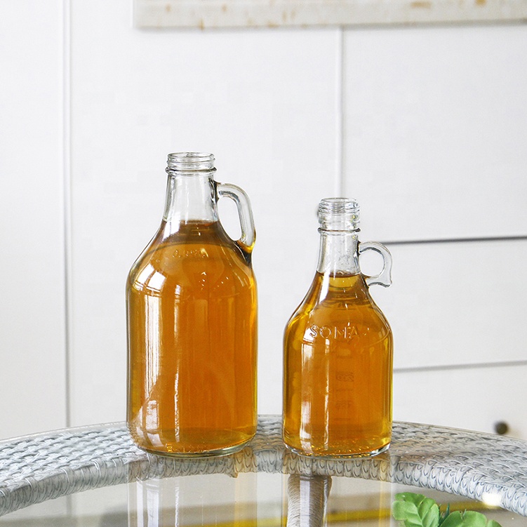 500ml 1000ml Califorlia Wine Glass Bottle With Handle Glass Kombucha Brewing Beer Jugs With Screw Cap