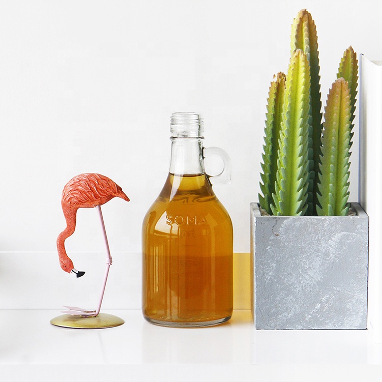 500ml 1000ml Califorlia Wine Glass Bottle With Handle Glass Kombucha Brewing Beer Jugs With Screw Cap