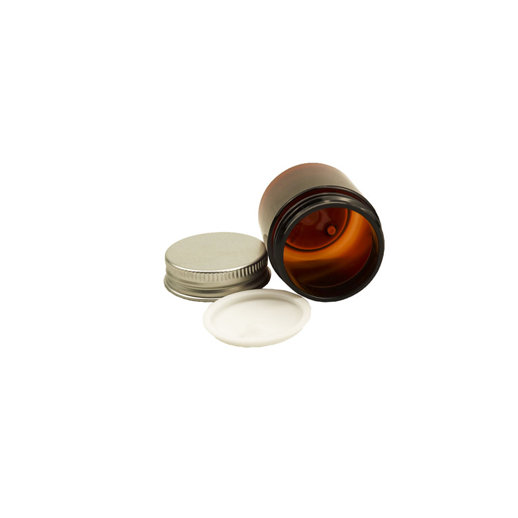 500ml 100ml transparent amber plastic pet jar for soap, powder, mask, pigment pet plastic jar with aluminum caps/lid envases