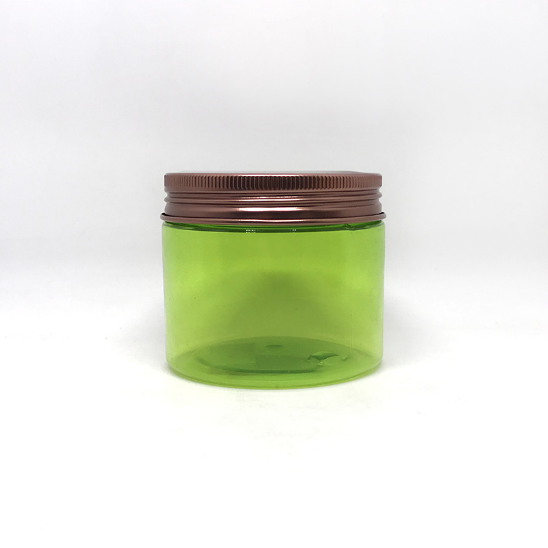 500ml 16 oz wide mouth clear PET cookie candy food plastic jar with aluminium cap