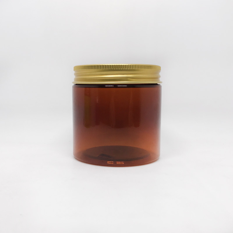 500ml 16 oz wide mouth clear PET cookie candy food plastic jar with aluminium cap