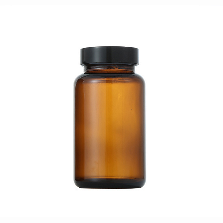 500ml 16oz amber glass boston bottle with screw cap