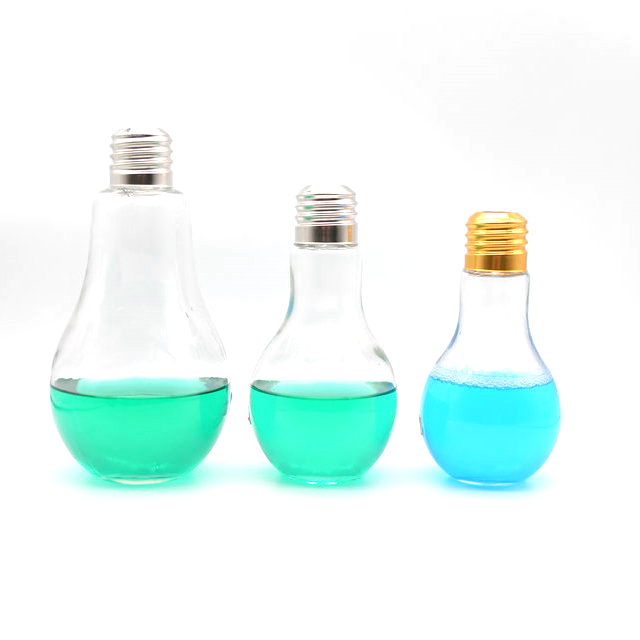 500ml 16oz juice, coffee, milk tea, beer, beverage bulb shape bottle with lamp