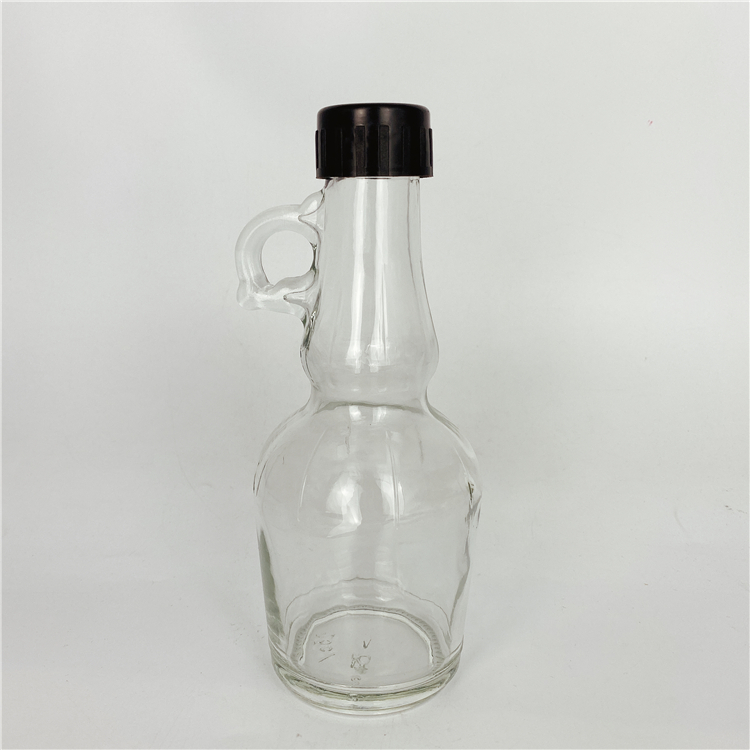 500ml 250ml 17oz 8.5oz cooking olive oil beverage glass bottle with handle and lid