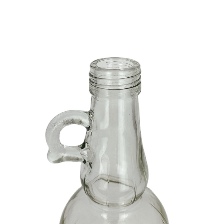 500ml 250ml 17oz 8.5oz cooking olive oil beverage glass bottle with handle and lid