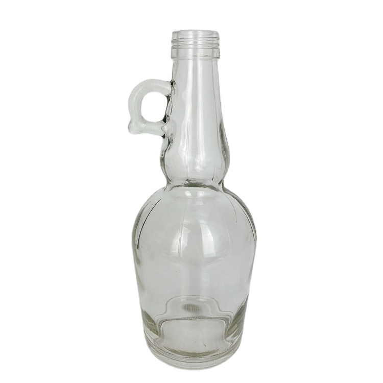 500ml 250ml 17oz 8.5oz cooking olive oil beverage glass bottle with handle and lid