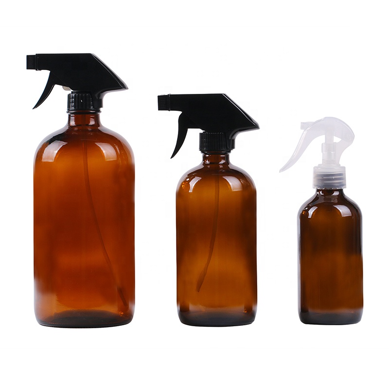 500ml 250ml amber glass mist spray pump bottle with trigger sprayer