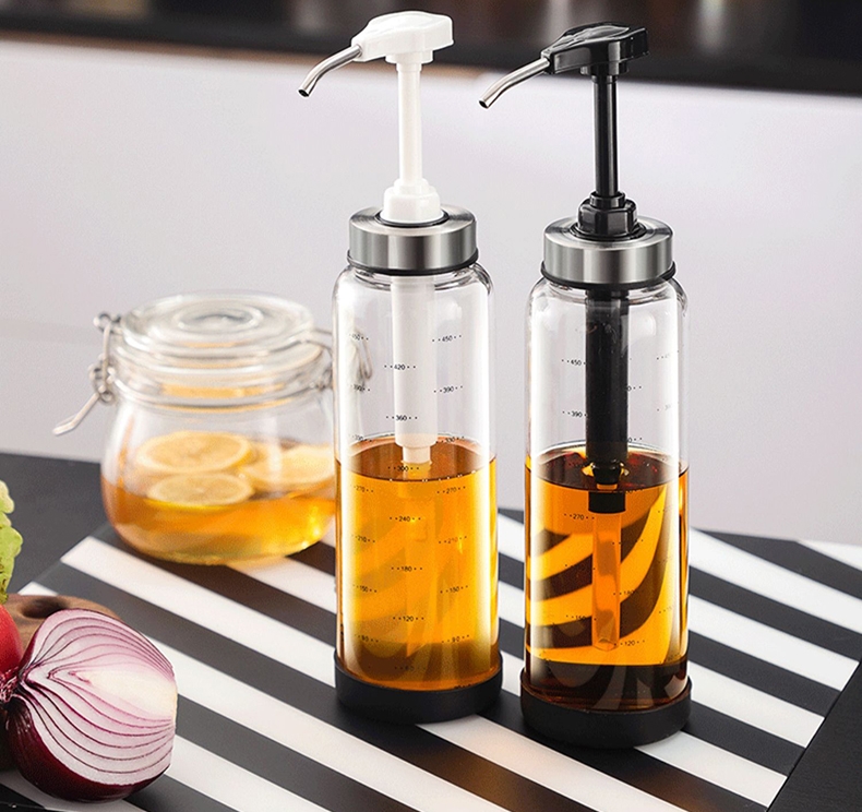 500ml 300ml glass jars and bottles Honey Dispenser Glass Bottle Maple Syrup Dispenser No Drip Glass - Beautiful Bottles