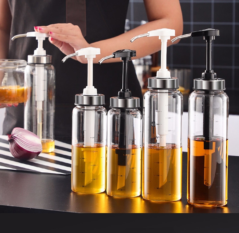 500ml 300ml glass jars and bottles Honey Dispenser Glass Bottle Maple Syrup Dispenser No Drip Glass - Beautiful Bottles
