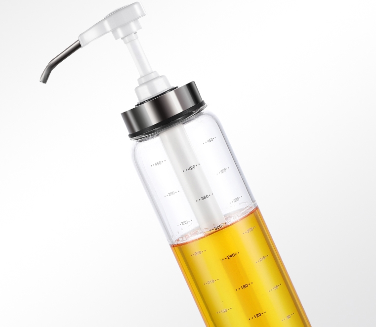 500ml 300ml glass jars and bottles Honey Dispenser Glass Bottle - Maple Syrup Dispenser No Drip Glass - Beautiful Pump Bottle