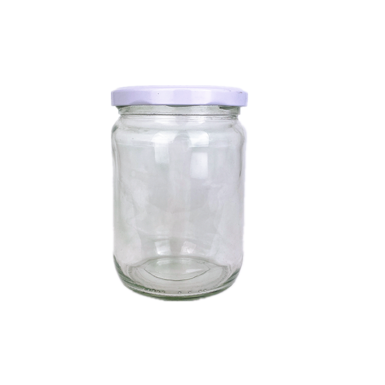 500ml 550ml 473ml 16oz round shape virgin coconut oil pickle food empty packaging glass jar with lid