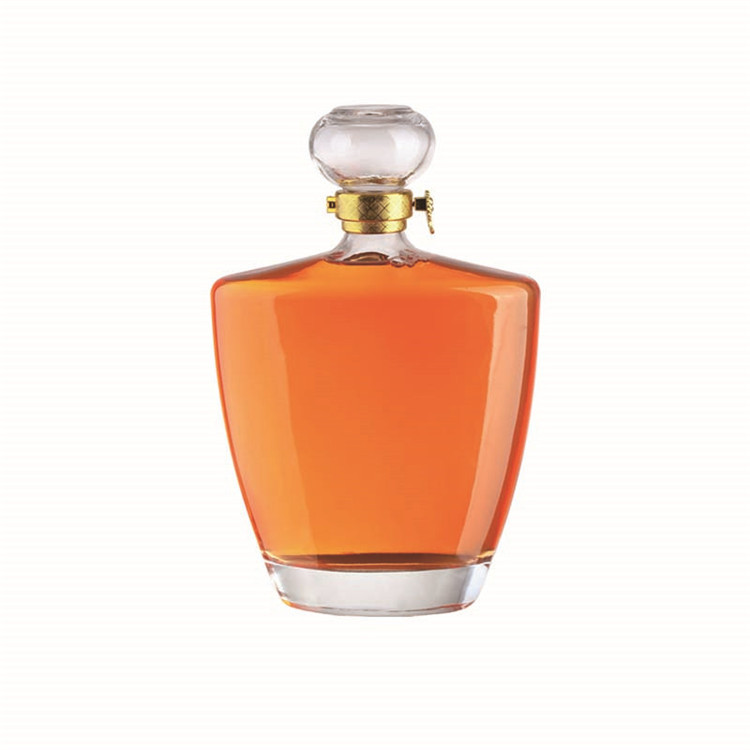 500ml 700ml 750ml Customizable Clear Empty Glass Bottle Liquor Bottles with cap