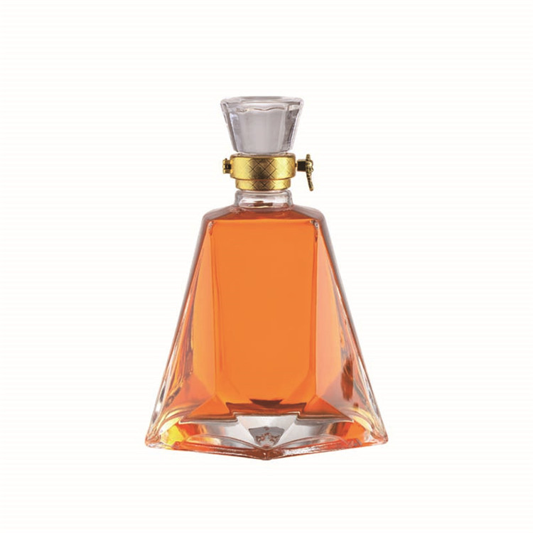 500ml 700ml 750ml Customizable Clear Empty Glass Bottle Liquor Bottles with cap