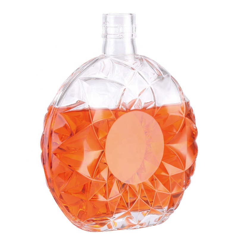 500ml 700ml hot stamping liquor brandy glass bottle