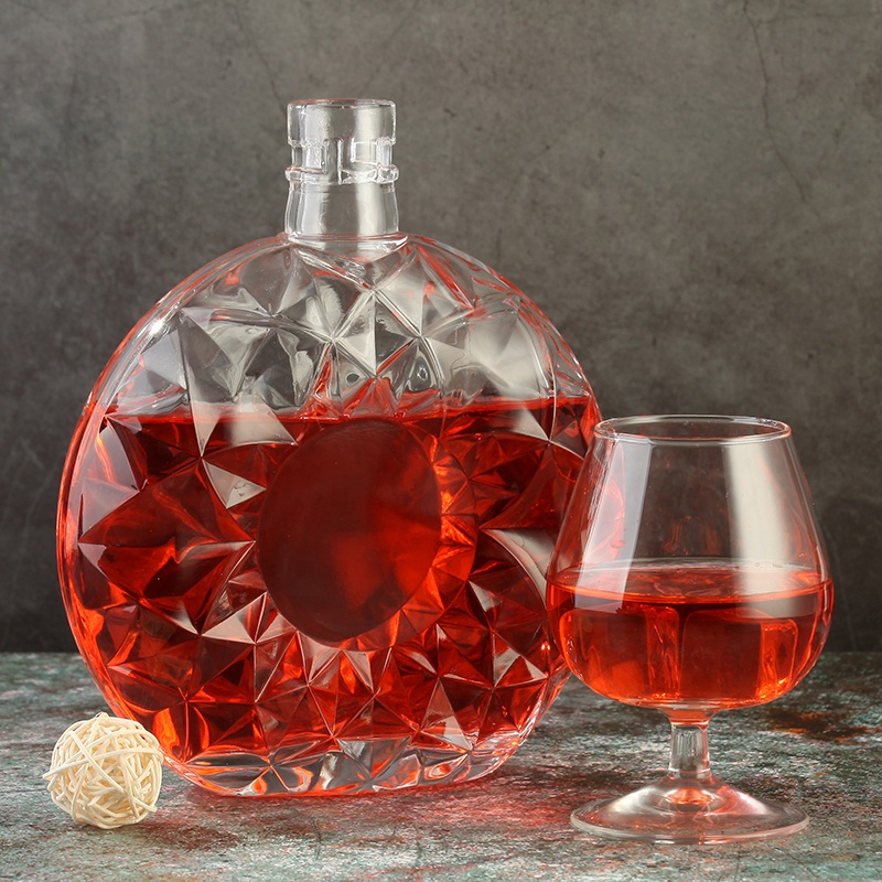 500ml 700ml hot stamping liquor brandy glass bottle