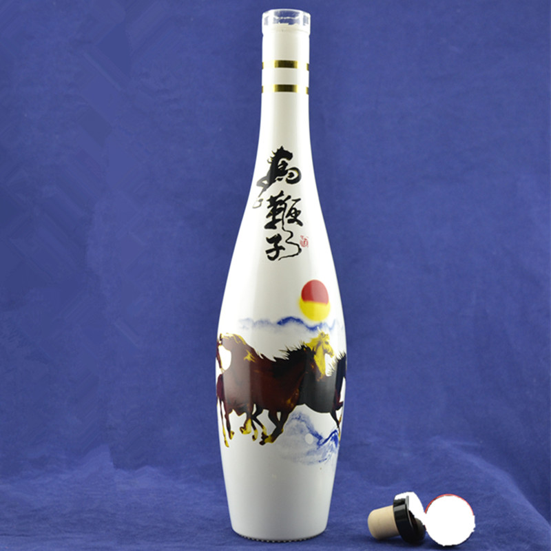 500ml 750ml 1000 ml clear empty round liquor wine marasca olive oil glass bottles with lid essential oil bottle for cooking