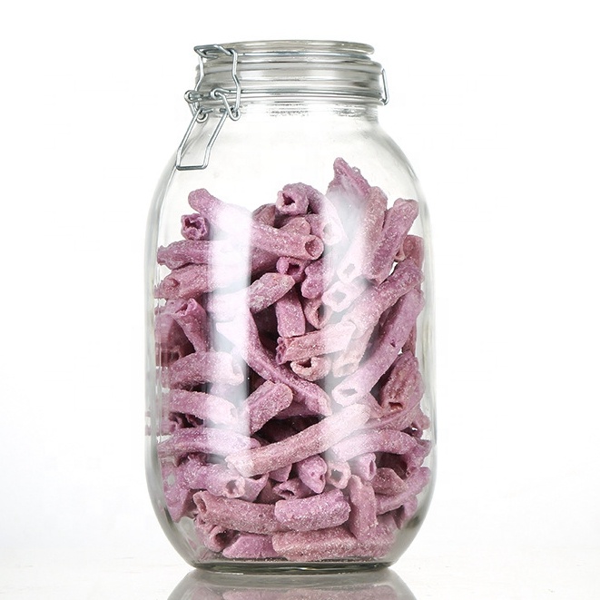 500ml 750ml 1000ml 1500ml 2000ml 3000ml Glass Preserving Storage Jar with Airtight Hinged Lid and Leak Proof Gasket
