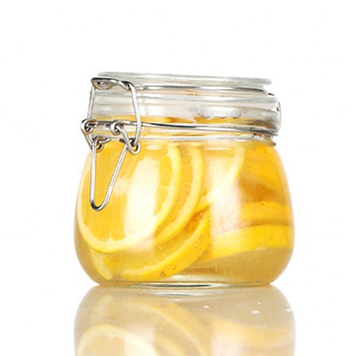 500ml 750ml 1000ml 1500ml 2000ml 3000ml Glass Preserving Storage Jar with Airtight Hinged Lid and Leak Proof Gasket