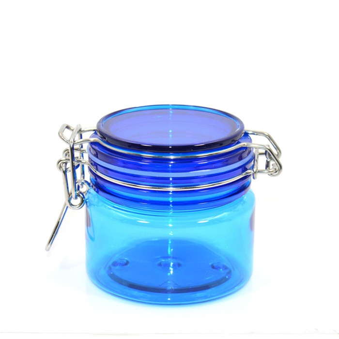500ml 750ml 1000ml 1500ml 2000ml 3000ml clamp top square plastic mason food storage jar with metal lock