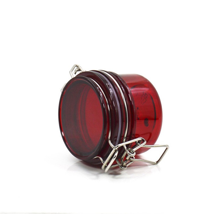 500ml 750ml 1000ml 1500ml 2000ml 3000ml clamp top square plastic mason food storage jar with metal lock