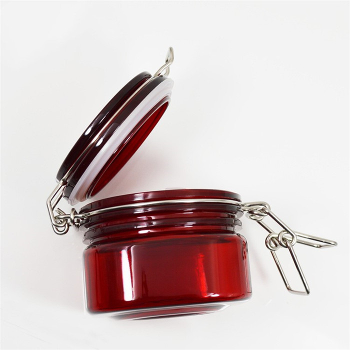 500ml 750ml 1000ml 1500ml 2000ml 3000ml clamp top square plastic mason food storage jar with metal lock