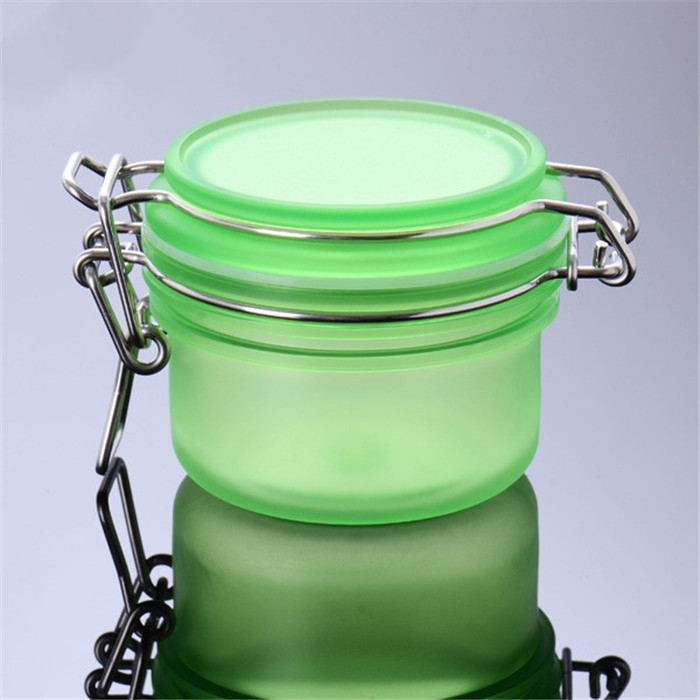 500ml 750ml 1000ml 1500ml 2000ml 3000ml clamp top square plastic mason food storage jar with metal lock