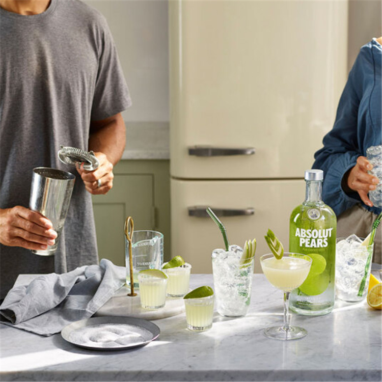 500ml 750ml 1000ml High Quality Empty Absolute Vodka Glass Bottles with Lids