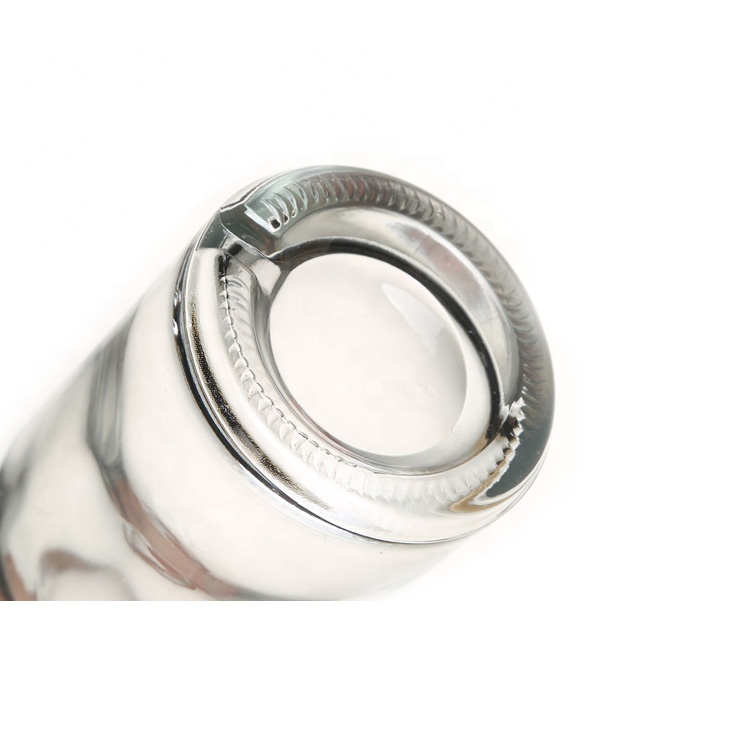 500ml 750ml clear vodka bottle wine liquor glass bottle with stopper