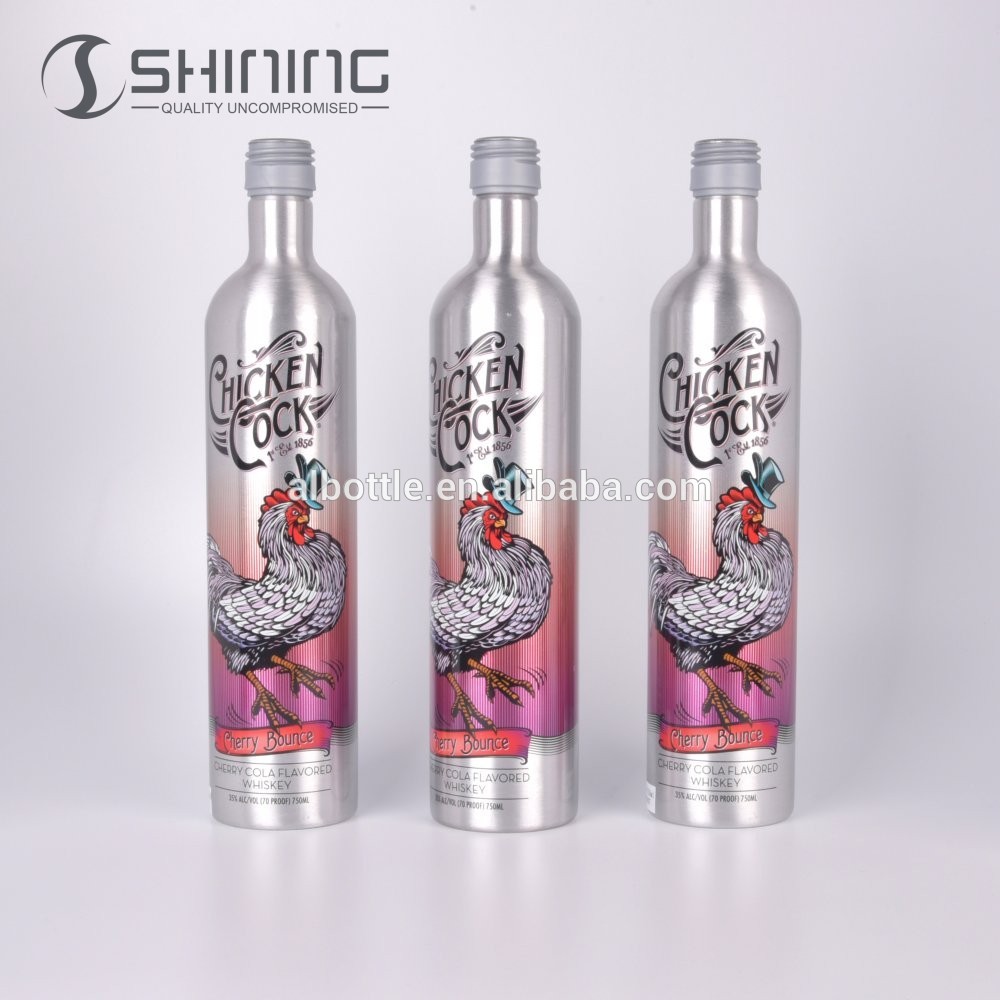 500ml 750ml colorful aluminum cocktail bottle
