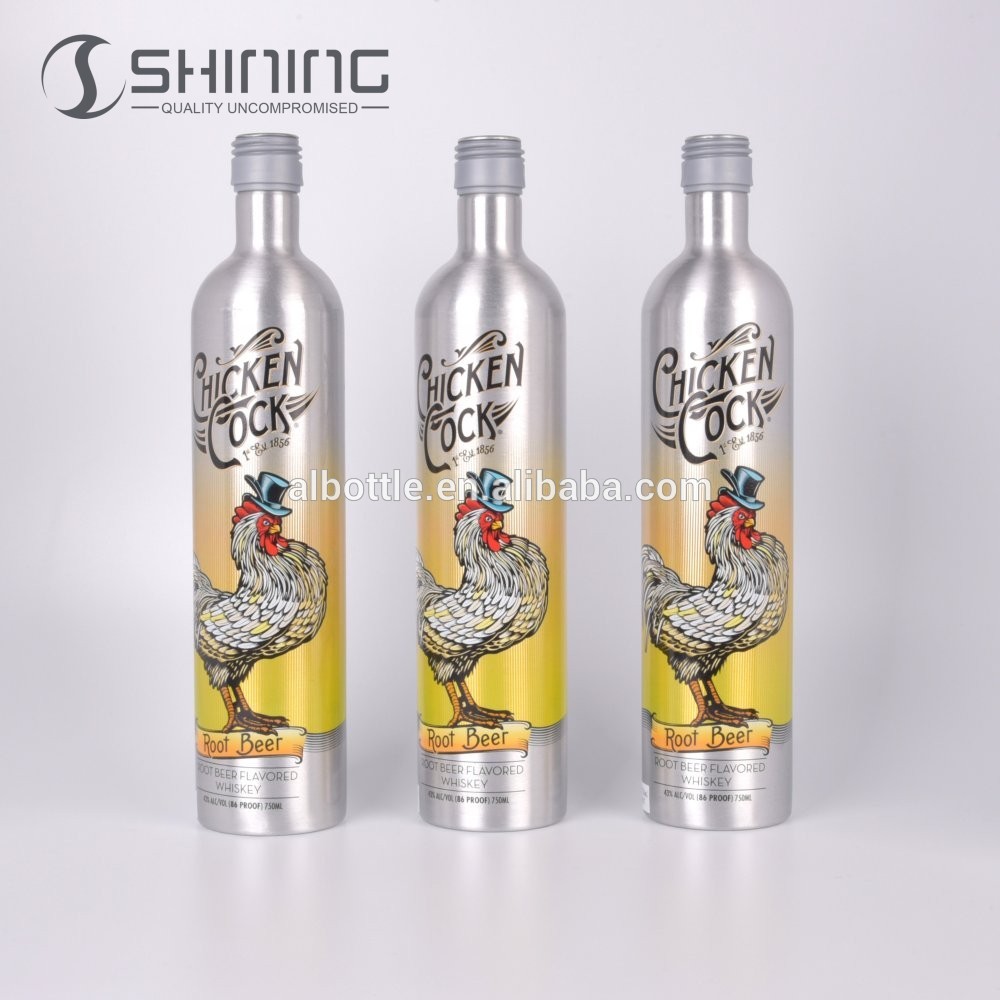 500ml 750ml colorful aluminum cocktail bottle