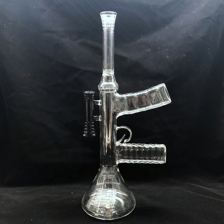 500ml 750ml gun shape liquor spirits glass wine bottle with crown cap