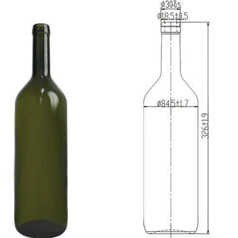 500ml 750ml screw top antique wine glass bottles for sale